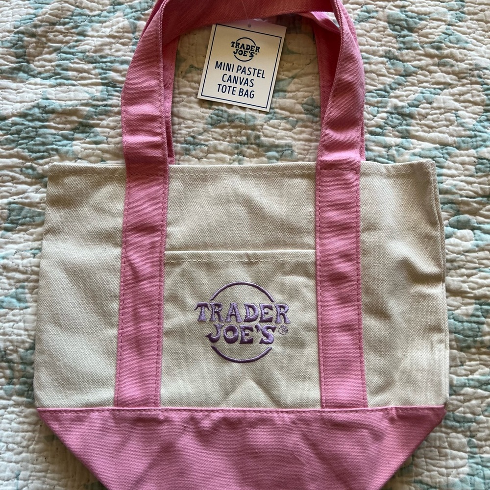 Trader Joe's Pastel Mini Tote Bag